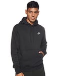 Nike M NSW Club Hoodie PO BB Sweat-Shirt Homme, Black/Black/(White), FR : 3XL (Taille Fabricant : 3XL-T)