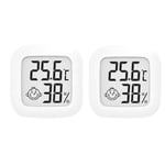 Jauge de Température et d\Humidité pour Serre à Domicile Ou Bureau, Mini Thermomètre Numérique pour Intérieur, 2Pcs