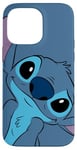 Coque pour iPhone 14 Pro Max Disney Lilo et Stitch Cute Stitch Tête de couture Gris ardoise