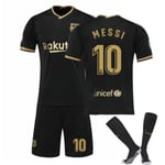 Barcelona tröja 20-21 hemma och borta nr. 10 Messi speluniform svart 26 140-150cm svart black 26  140-150cm