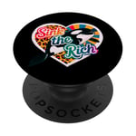 Motif de protestation Sink the Rich Orca Whale PopSockets PopGrip Adhésif