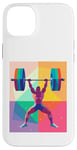 Coque pour iPhone 14 Plus Musculaire Guy Overhead Pressing a Massive Barbell