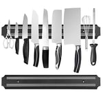 Magnetic Knife Strips(15 Inch X Set of 2) Magnetic Knife Storage Strip, Knife Holder, Knife Rack, Knife Strip, Kitchen Utensil Holder, Tool Holder, Multipurpose Magnetic Knife Rack