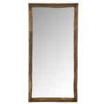 Jolipa - Miroir mural rectangulaire en bois marron 176x90x8 cm