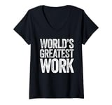 Womens World's Greatest Work V-Neck T-Shirt