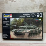 REVELL #03190 RUSSIAN BATTLE TANK T-90, 1:72 Scale, New Sealed Kit.