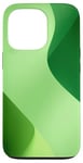 Coque pour iPhone 13 Pro Art abstrait vert avec esthétique minimaliste