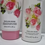 YARDLEY ENGLISH ROSE BODY LOTION 250ML + BODY SCRUB 200 ML ( DUO SET AS PICTURE 