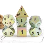 A Role Playing Dice Set Metallic - Metal - Svart Font