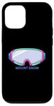 Coque pour iPhone 12/12 Pro Retro Mount Snow Vermont Masque de ski