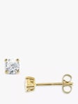 E.W Adams 18ct Yellow Gold Round Brilliant Cut Diamond Stud Earrings, 0.30ct