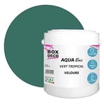 BOX DECO COULEURS Peinture meuble bois acrylique aspect velours-satin Aqua Bois - 2,5L, Vert Tropical