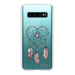 Evetane - Coque Silicone Compatible Samsung Galaxy S10 - Protection Intégrale 360, Fine et Transparente - Coque Avant & Arrière - Haute Résistance - Attrape Coeur