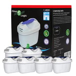 Universal Compatible Water Filters to fit Mavea Jug - Reduces chlorine, 6 Pack