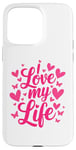 iPhone 15 Pro Max I Love My Life. Passion Heart Butterfly Lovely Design Case