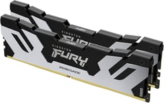 Fury Renegade DDR5 Argent/Noir XMP 48Go 8400MT/s CL40 CUDIMM Mémoire pour PC de Gamer (Kit de 2) - KF584CU40RSK2-48.[G669]