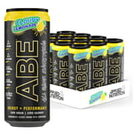 Applied Nutrition ABE Pre Workout Cans - All Black Everything Energy + Performance Drink, ABE Carbonated Beverage Sugar Free with Caffeine (Pack of 12 Cans x 330ml) (Cloudy Lemonade)