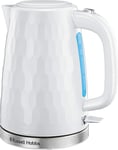 Russell Hobbs Honeycomb Electric 1.7L Cordless Kettle (Fast Boil 3KW, White Prem