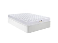 Ensemble 160 x 200 cm sommier coffre blanc + matelas ressorts et mémoire de forme ép.15cm - WOLKENLOS de MORGENGOLD