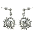 Örhängen Sol Sun Stift Pagan Boho Stud Solar Silver