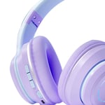 Purple Wireless Gaming Headset Gradient BT5.2 Connection Soft Ear Cushions C Set