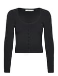 Briellegz Rib Cardigan Tops Knitwear Cardigans Black Gestuz