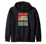 Retro Chess Player May Start Talking About Chess Zip Hoodie