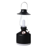 Humidificateur d'air à lampe rétro de bureau,diffuseur d'arômes sans fil,aste par USB,huile essentielle,7 lumières de document,brume fraîche - Type Camping Black