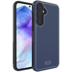 TUDIA DualShield Grip Coque Compatible avec Samsung Galaxy A55 5G (2024), [MergeGrip] Double Couche Résistante Aux Chocs Fine de Qualité Militaire Antidérapante Robuste (Bleu Indigo)