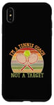 Coque pour iPhone XS Max Balle de tennis Pun Tennis I'm a Tennis Coach Not a Target