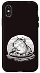 Coque pour iPhone X/XS Mignon Capybara mangeant des sushis kawaii