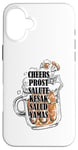 Coque pour iPhone 16 Plus Tasse à bière Cheers Prost Salut Kesak Salud Yamas International