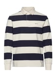 Block Stripe Heavy Rugger Tops Polos Long-sleeved Navy GANT