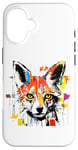 iPhone 16 Colorful Fox Head Pop Art Painting Case