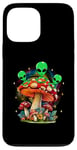 Coque pour iPhone 13 Pro Max Funny Magic Mushroom Alien Trippy Shroom LSDweed Acid Trip