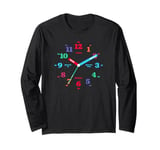 Time Teaching Clock Kids Young Child Long Sleeve T-Shirt