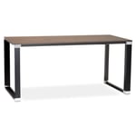 Bureau Design "Hovik" 160cm Noyer & Noir