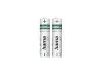 Hama 00223523, Laddningsbart Batteri, Aaa, Nickel-Metallhydrid (Nimh), 1,2 V, 2 Styck, 1000 Mah