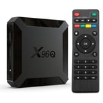 Boitier iptv X96Q Lecteur Multimédia de Diffusion en continu Android 10.0/Boîte TV 4K avec Quad-Core chipset 64 Bits WiFi 4K 1+8G