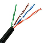 AISENS Bobina DE Cable A133-0212 Para USO Exterior RJ45 CAT5E UTP AWG24 RÍGIDO 100M Negro