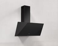 Airforce Alpha 80cm Wall Mounted Cooker Hood with Push Button Control, Integra Ready-Black Glass Finish