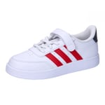 adidas BREAKNET 2.0 Shoes Children Tennis, Cloud White/Better Scarlet/Carbon, 1 UK