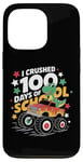 iPhone 13 Pro 100 Days Of School t rex riding Monster Truck for Boys Kids Case