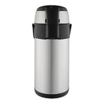 Pioneer Flasks Stainless Steel Airpot Hot Cold Water Tea Coffee Dispenser Conference Event Flask, Satin Finish, 3 Litres