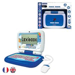 Lexibook JC398i1, Power Junior, Bilingual Educational Laptop ENGLISH/FRENCH with 40 activities including a new way to learn how to read and count, Blue/white