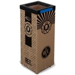 Stil casa Poubelle carton de tri sélectif pour le recyclage du papier 100L - Couvercle métal Bleu