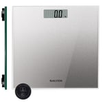 Salter Bathroom Scale Digital LCD Display Glass Platform Silver Glitter Design