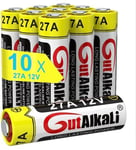 Alkaline 27A MN27 Batterie 12 V sans Mercure, 10 pièces en Pack Multi-économie (27A V27A L27A WE27A L828) conçue pour Les télécommandes, Cloches et systèmes de sécurité