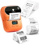 Phomemo M110 Label Printer, 3 Label Rolls Set, Upgraded Label Maker Machine for Phone and Windows/Mac(USB), Bluetooth Label Maker for Home, Office and Small Business