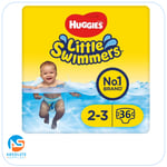 Huggies Little Swimmers, Swim Nappies-Size 2-3, 36 Pants Adjustable Tabbed Sides